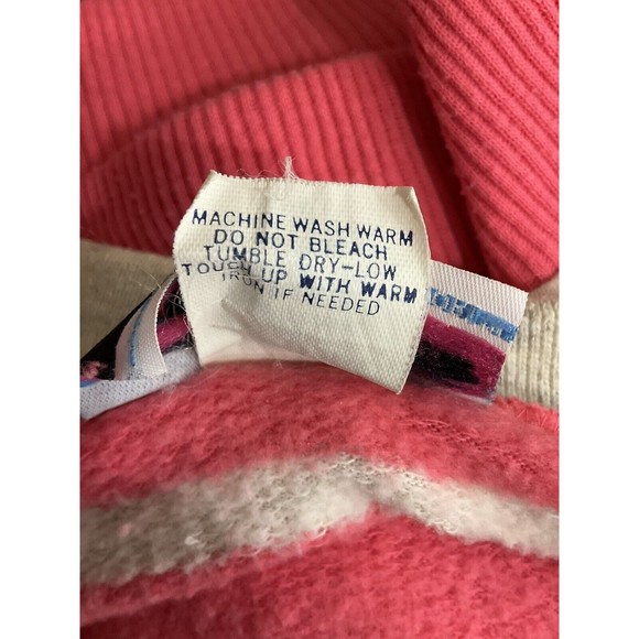 VTG Ms MacGregor Sport Womens Striped Sweatshirt S Pink Retro 80s 90s Preppy - Picture 5 of 5